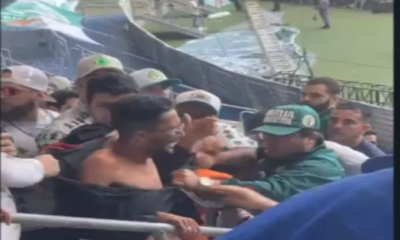 Torcedor flamenguista foi agredido por torcedores do Verdão e teve a camisa rasgada em partida ocorrida no estádio Allianz Parque
