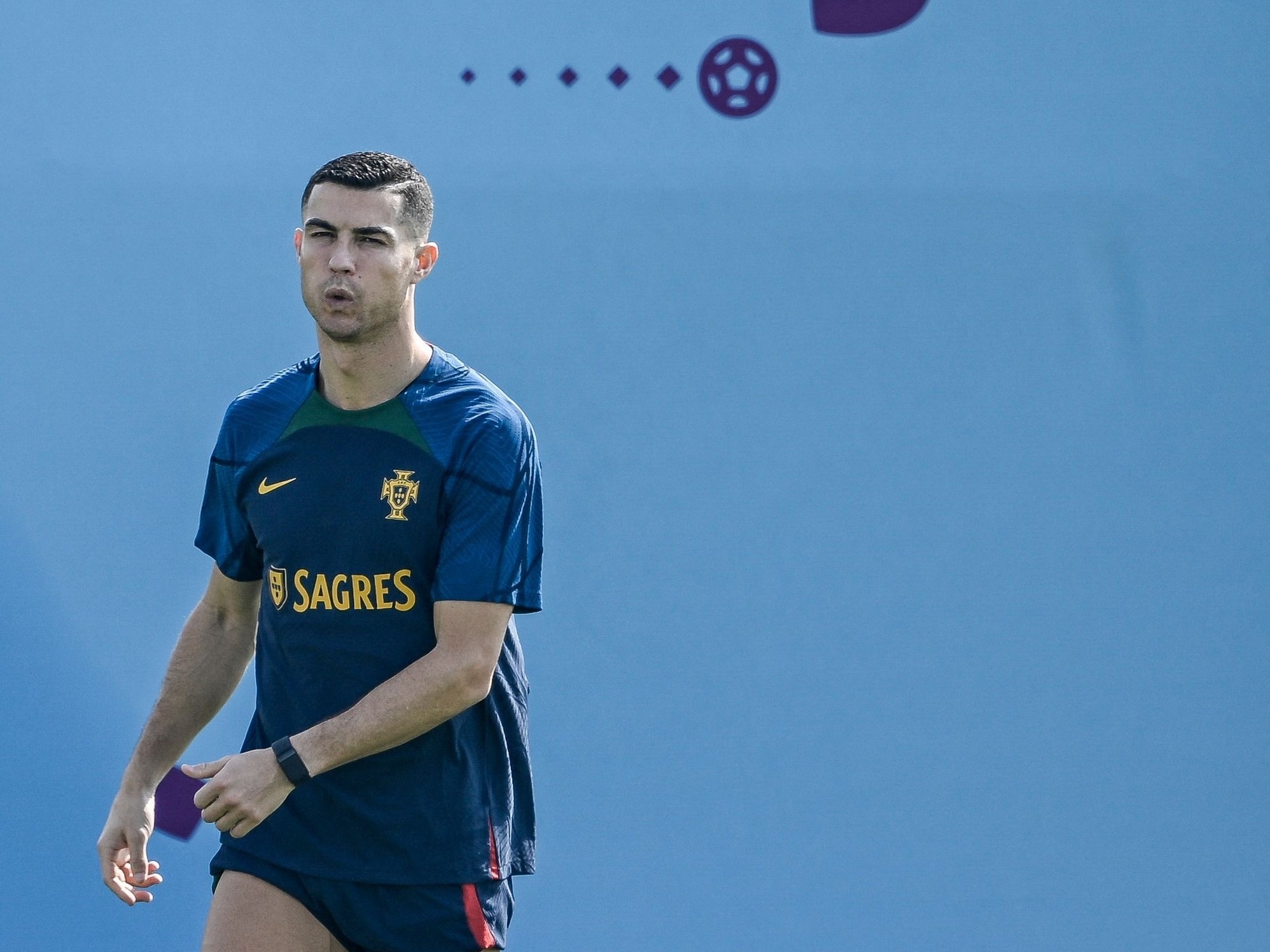 O atacante Cristiano Ronaldo publicou uma mensagem de incentivo a seleção portuguesa