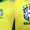Detalhes como a posição do escudo da Confederação Brasileira de Futebol fazem parte do novo uniforme
