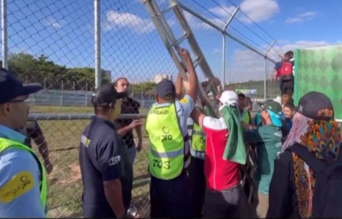 O conflito entre seguranças e torcedores ocorreu dentro do Autódromo de Interlagos